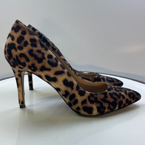 Steve Maddens Textile Leopard print High heels 8.5M - Picture 1 of 8
